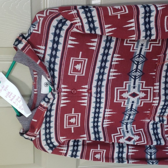 On the Byas Aztec print hoodie size small - Picture 1 of 5